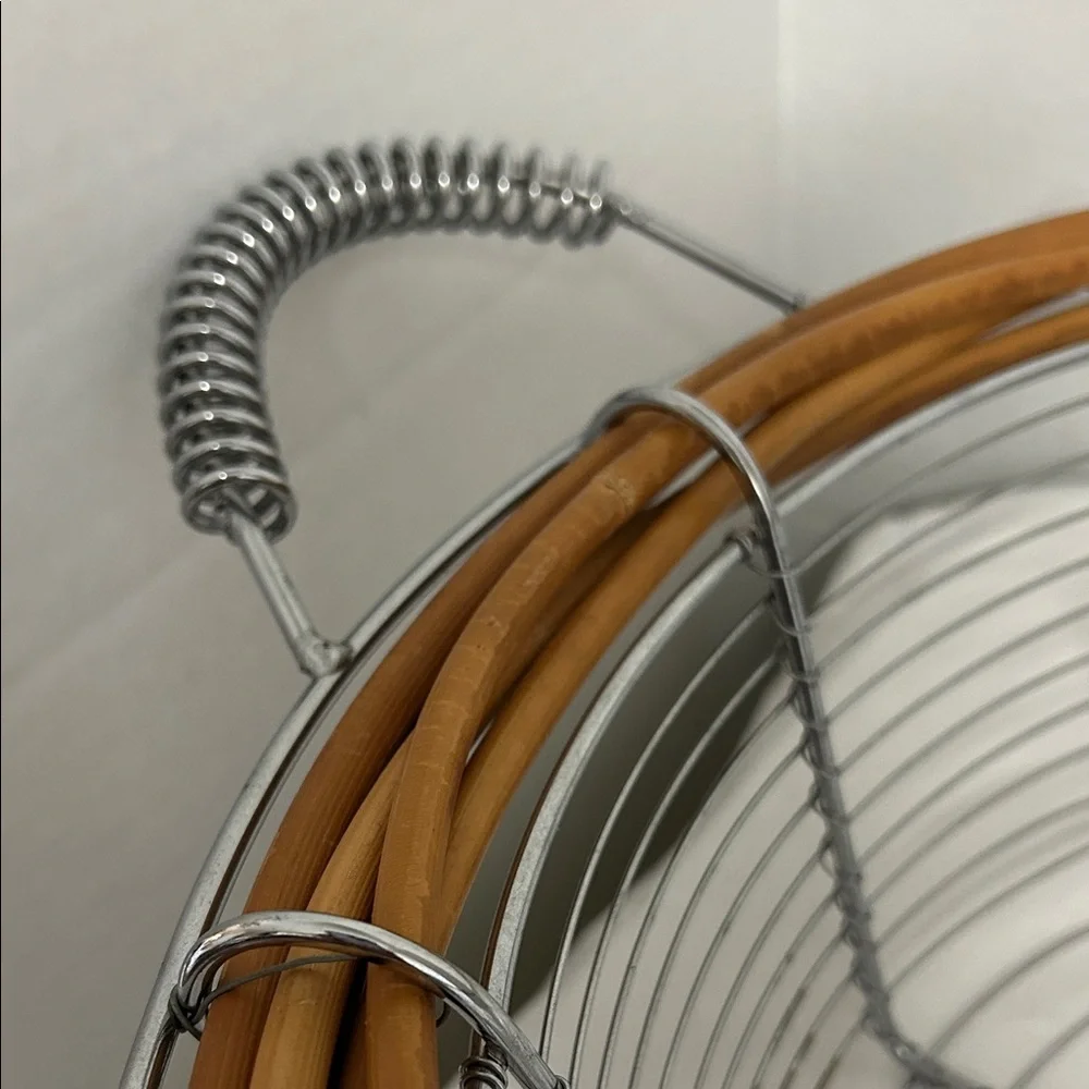 Wire Egg Basket with Wooden Rim 28 inches Wide